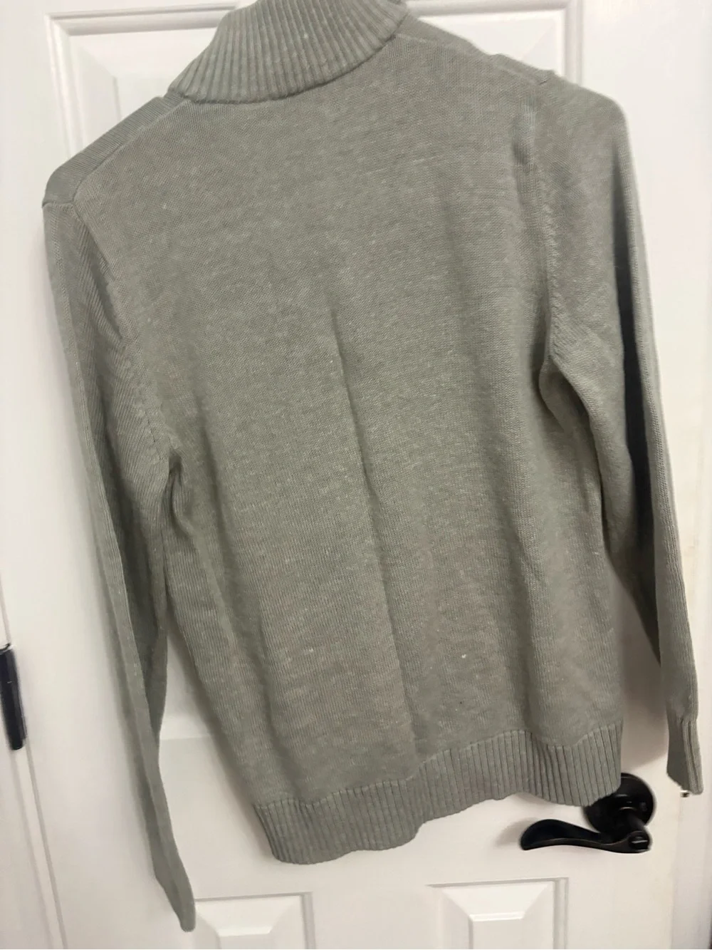 The Children's Place Men's Light Gray Zip-Up Sweater